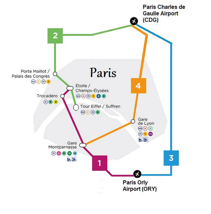 Le-Bus Direct from central Paris to CDG airport - ABOUT-PARIS.COM